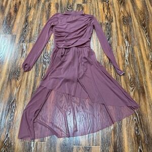 Weissman Size MA Dusty Rose Pink‎ / Purple Long Sleeve Dance Dress Leotard Girls